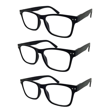 Grinderpunch Blue Light Blocking Reading Glasses for Men and Women, Retro Computer Readers, 2 Pack - Tortoise, 3.54