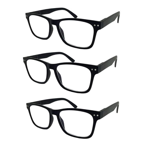 Grinderpunch Blue Light Blocking Reading Glasses for Men and Women, Retro Computer Readers, 2 Pack - Tortoise, 3.52