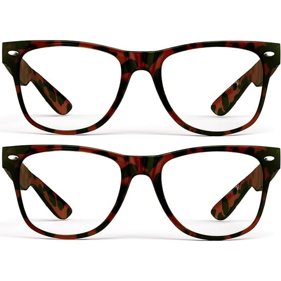 grinderPUNCH 2 Pack High Magnification Reading Glasses Strong Power Readers - 4.00-6.00 (2 Pack Tortoise, 4.00)