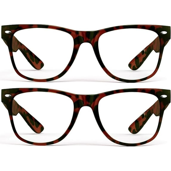 GRINDERPUNCH Blue Light Reading Glasses High Magnification Strong Reading Power Readers For Men Woman - 2 Pack Tortoise, 4.50