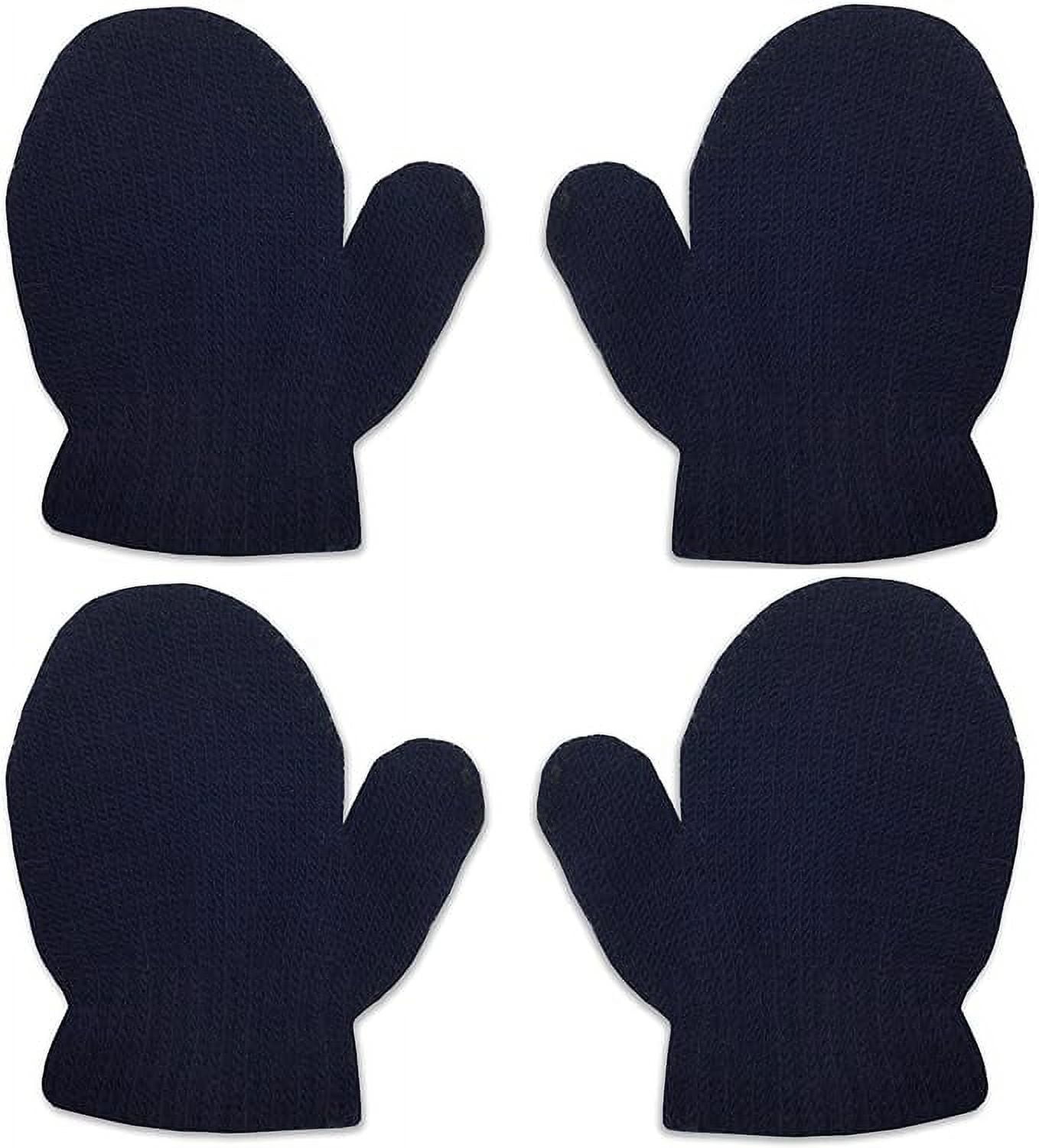 grinderPUNCH 2 Pair Pack Infant Baby Boys Girls Mittens Warm Knitted