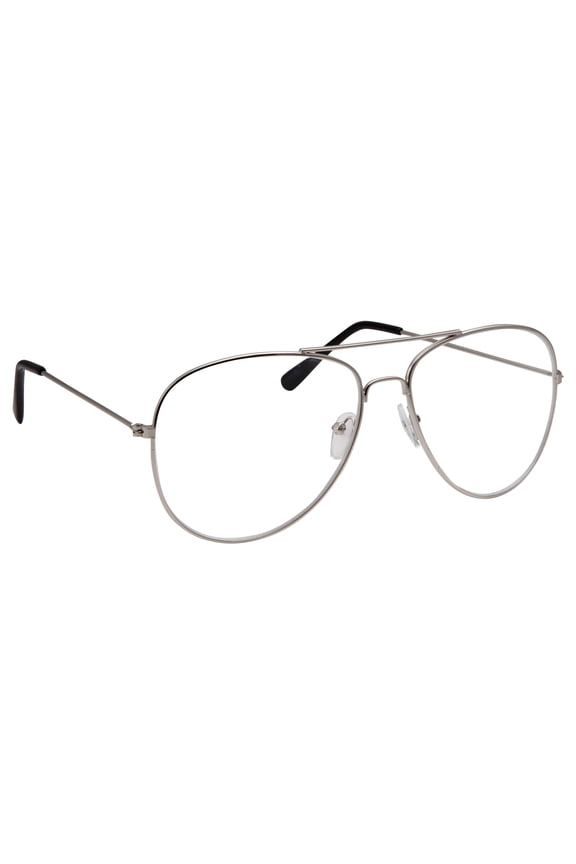 Aviator Clear Lens Metal Frame Adult Glasses for Men Women