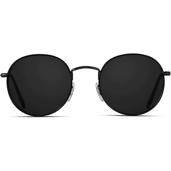 grinderPUNCH Classic Retro Sunglasses for Women Men UV400 Protection Lens and Lightweight Men Sun Glasses Small Circle Metal Frame
