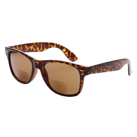 Grinderpunch Bifocal Lens Sun Reading Power Sunglasses Adult Men Women - Tortoise, 1.25