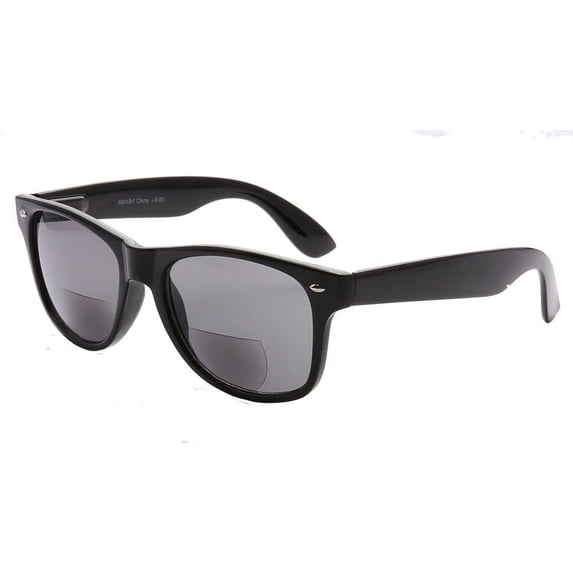 Grinderpunch Bifocal Lens Sun Reading Power Sunglasses Adult Men Women - Black, 3.25