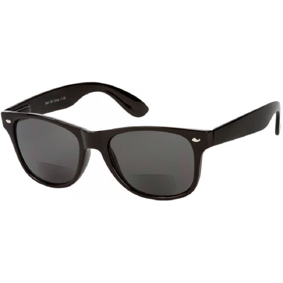 Grinderpunch Bifocal Lens Sun Reading Power Sunglasses Adult Men Women - Black, 2.50