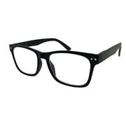 grinderPUNCH Bulk Multi Focus 3 Power No Line Progressive Square Frame Reading Glasses +1.50, Black