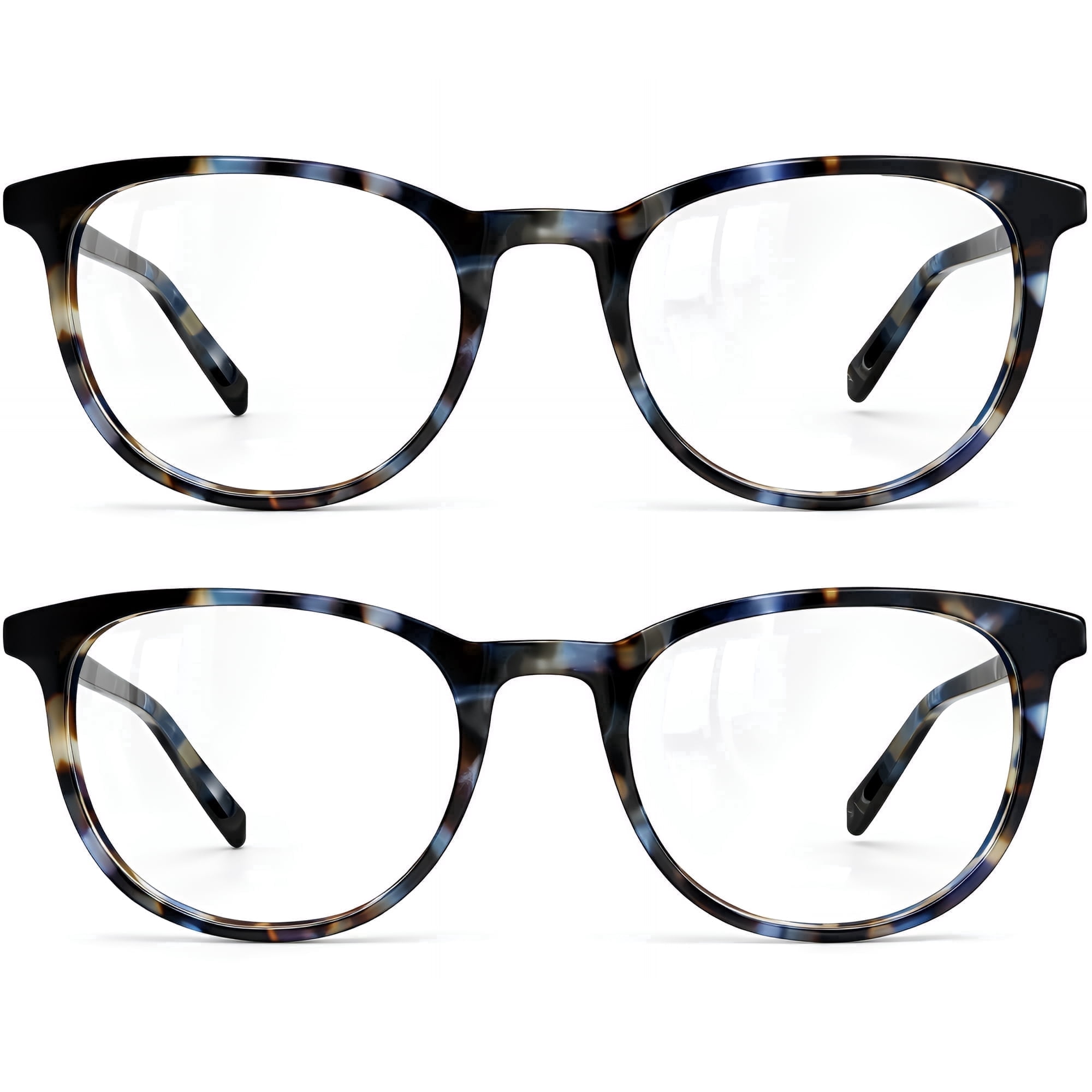 Grinderpunch Reading Glasses for Women and Men Blue Light Blocking Readers Stylish Readers with Spring Loaded Hinges - 2 Pack Tide, 1.00
