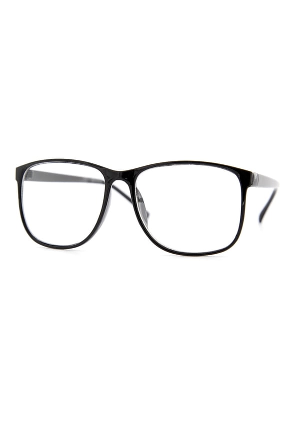 Clear Lens Nerdy Square Thin Plastic Frame Glasses