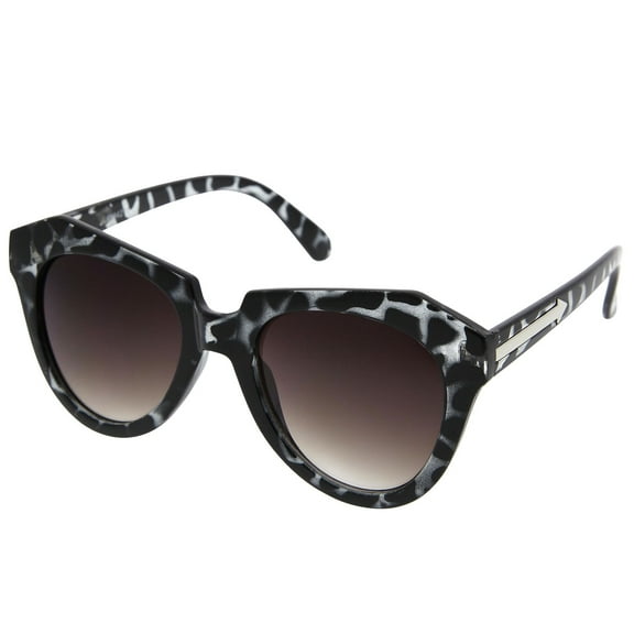 grinderPUNCH Designer Inspired Mod Womens Cat Eye Fashion Sunglasses Metal Arm Retro Vintage