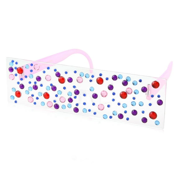 grinderPUNCH Fashion Designer Pink Rectangular Adult Party Sunglasses for Men and Women