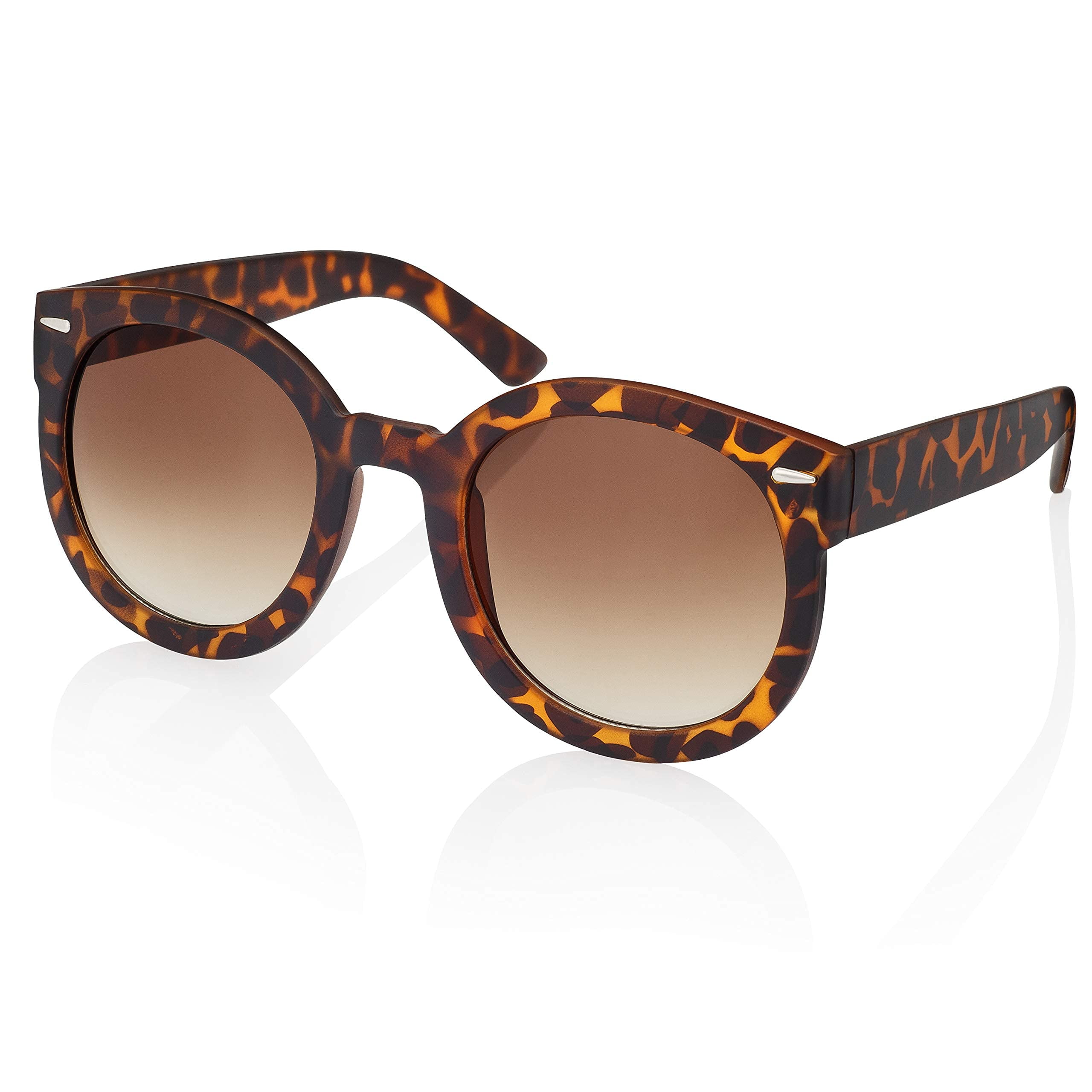 grinderPUNCH Female Oversized Polarized Round Adult Sunglasses Thick Glasses Frame for Women