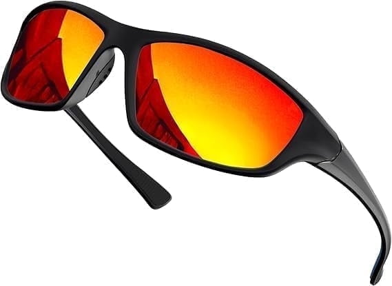 Grinderpunch Sport Polarized Sunglasses for Men & Women Baseball Running Cycling Fishing Golf Driving Shades Sun Glasses - Red