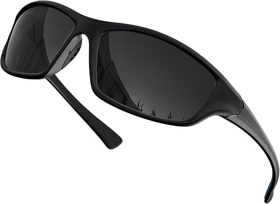 Grinderpunch Sport Polarized Sunglasses for Men & Women Baseball Running Cycling Fishing Golf Driving Shades Sun Glasses - Black