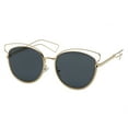 thumbnail image 1 of grinderPUNCH Flat Mirrored Lens Cat Eye Aviator Adult Sunglasses for Womens, 1 of 6