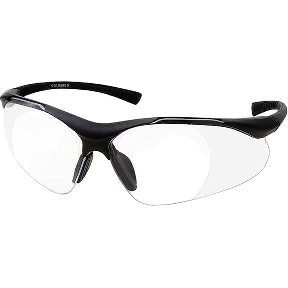 Grinderpunch Full Lens Magnification Safety Glasses Readers Impact Resistant Diopter Magnifying Reading Glasses - Clear, 1.00