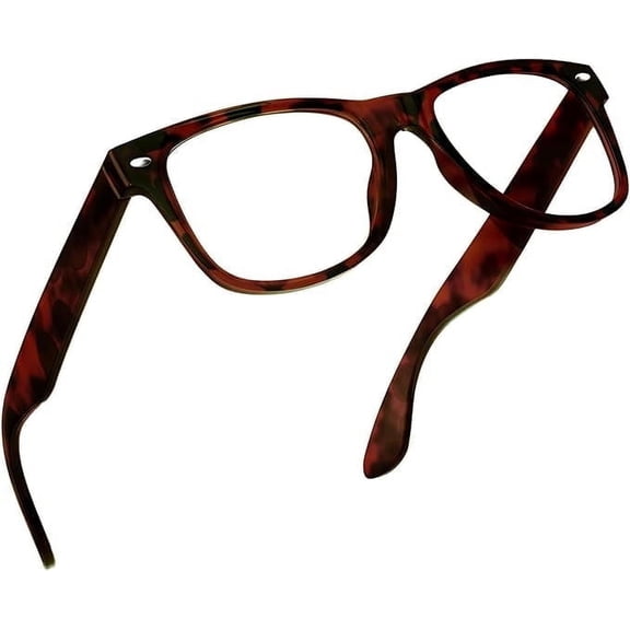 GRINDERPUNCH Blue Light Reading Glasses High Magnification Strong Reading Power Readers For Men Woman - Tortoise Maple, 2.75