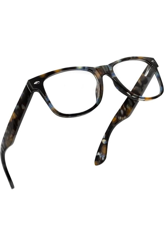 Blue Light Reading Glasses High Magnification Strong Reading Power Readers For Men Woman - Tortoise Tide Pool, 5.50