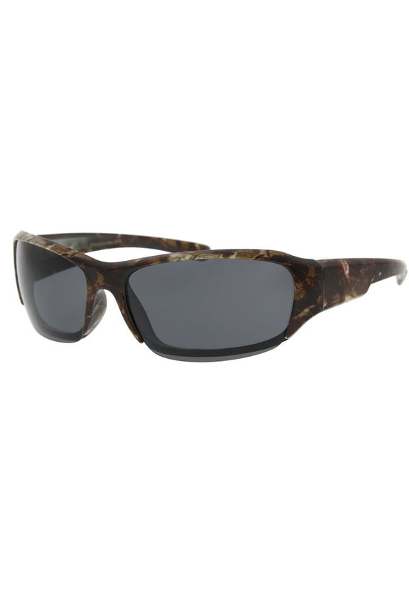 Hunting Camouflage Polarized Sports Wraparound Half Frame Sunglasses Camo mossy oak, Fall Camo