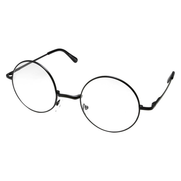 grinderPUNCH John Lennon Inspired Round Clear Lens Hippy Vintage Adult Glasses for Men Women