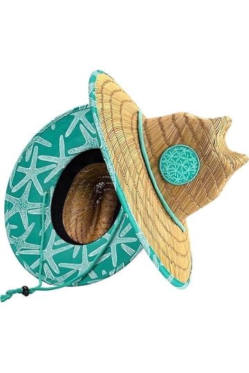 Peter Grimm teal Crochet Wide-Brim Women\'s Sun Hat Peter Grimm wide brim Sun Hat. OS. Teal Color. leather tie  main image 4