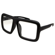 grinderPUNCH Mens Bold Frame Large Thick Retro Nerd Bold Fashion Square Clear Lens Glasses