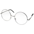 thumbnail image 1 of Grinderpunch  Non-Polarized Round Circle Metal Frame Non-Prescription Large Clear Lens Women Adult Glasses, 1 of 6
