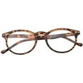 thumbnail image 1 of grinderPUNCH Oval Round Readers Lightweight Eyeglasses for Mens and Womens Reading Glasses +2.50, Tortoise, 1 of 4