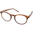 thumbnail image 1 of grinderPUNCH Oval Round Readers Lightweight Eyeglasses for Mens and Womens Reading Glasses +5.00, Tortoise, 1 of 8