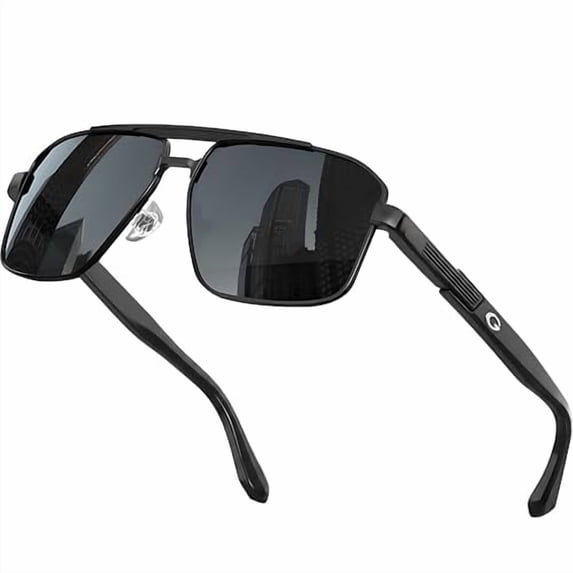 grinderPUNCH Polarized Aviator Sunglasses Men Women Retro Vintage Pilot Sun Glasses UV400 Protection - Matte Black