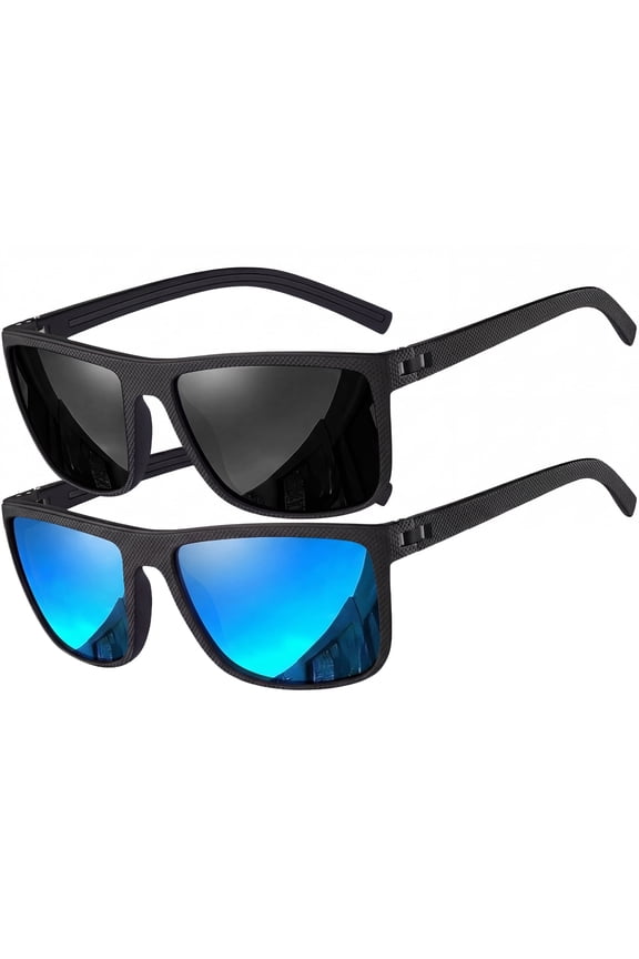 Polarized Square Sunglasses for Men Black Designer Polarized Sunglasses Trendy Shades Sunglasses For Men UV 400