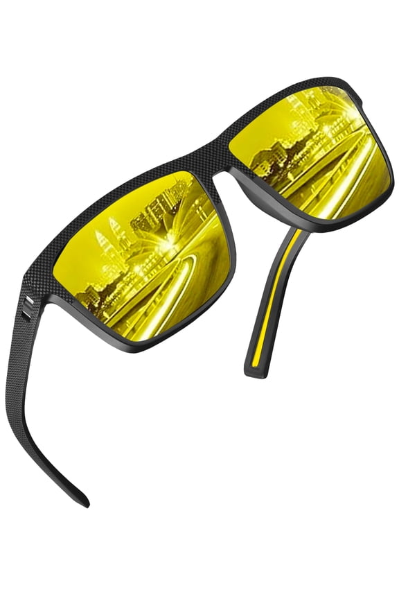 Polarized Square Sunglasses for Men Black Designer Polarized Sunglasses Trendy Shades Sunglasses For Men UV 403