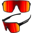 thumbnail image 1 of Grinderpunch Running and Baseball Sport Sunglasses for Men and Women, UV400 Protection - Red, 1 of 7