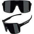 thumbnail image 1 of Grinderpunch Running and Baseball Sport Sunglasses for Men and Women, UV400 Protection - Black, 1 of 7