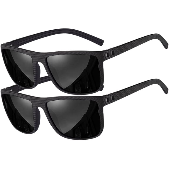 grinderPUNCH Polarized Driving Sunglasses for Men Lightweight UV400 Protection Anti Glare Square Sun Glasses