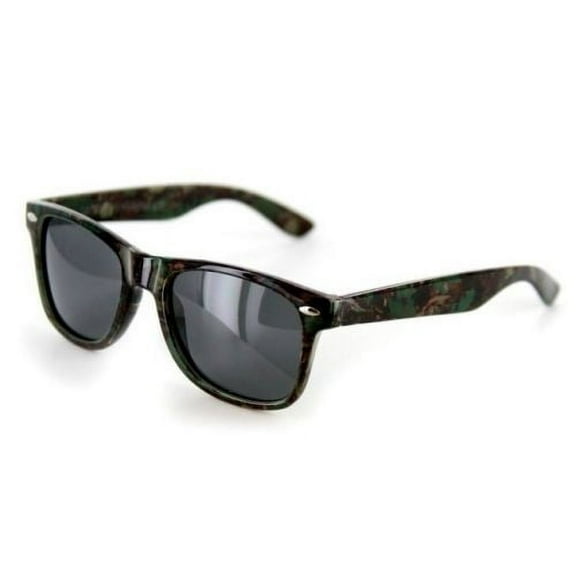 grinderPUNCH Retro Classic Camouflage Polarized Fishing Sunglasses for Mens, Green Camo
