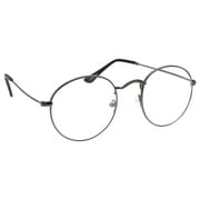 grinderPUNCH Retro Classic Clear Round Metal Frame Clear Lens Glasses
