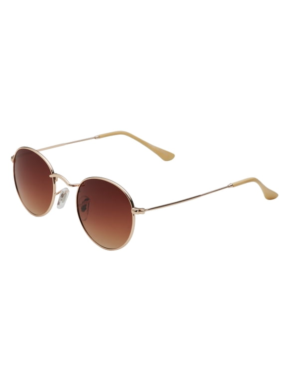 Retro Classic Round Sunglasses - Metal Frames - Lightweight
