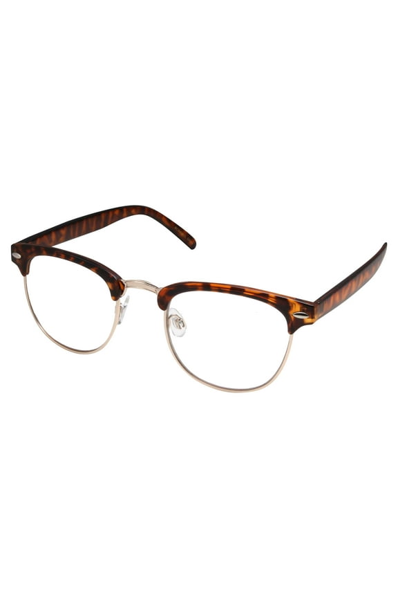 Smart Interview Nerd Polycarbonate Clear Lenses Fashion Glasses for Men Women, Tortoise