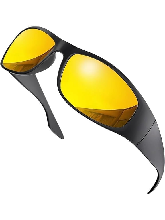 Night Vision Yellow Lens Glasses Anti Glare Driving Sun Glasses Polarized