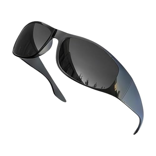Grinderpunch Super Dark CAT 4 Sunglasses Polarized Blackout Lenses for Light Sensitivity & Migraine Relief Wrap Around - Gloss Black Superdark