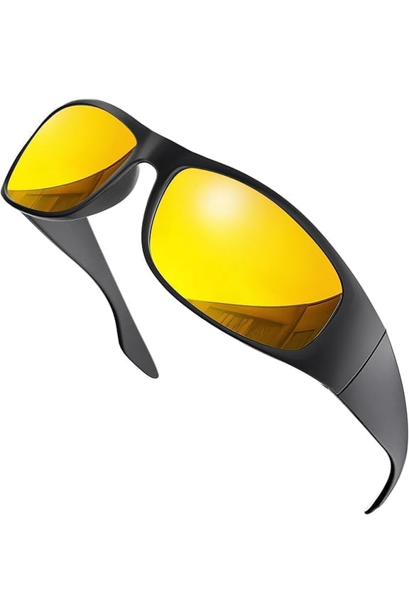Night Vision Yellow Lens Glasses Anti Glare Driving Sun Glasses Polarized