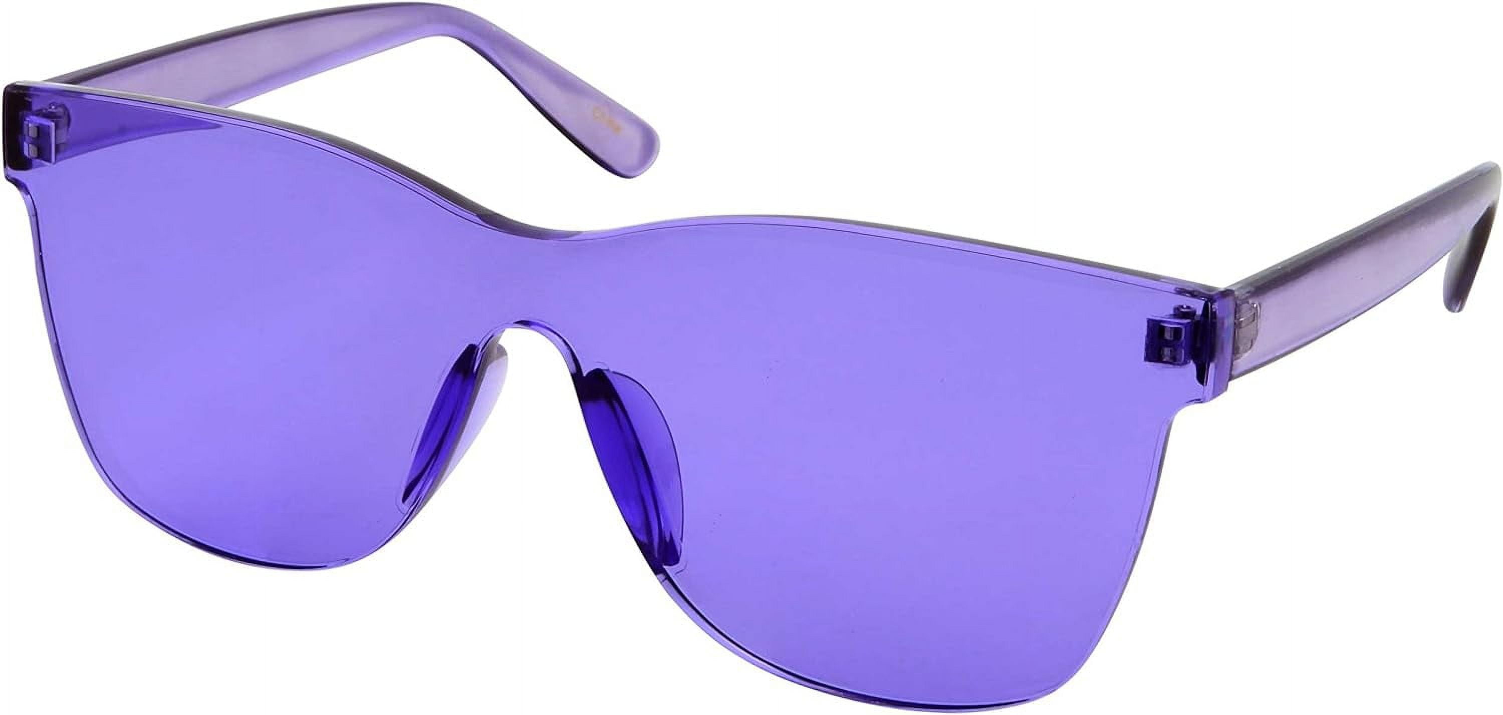 grinderPUNCH Tinted Colorful Lens Rimless Sunglasses Transparent