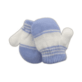 thumbnail image 1 of grinderPUNCH  Toddler Baby Blue/White Winter Mittens Gloves for Boys and Girls, Age 0-6 Months, 1 of 5