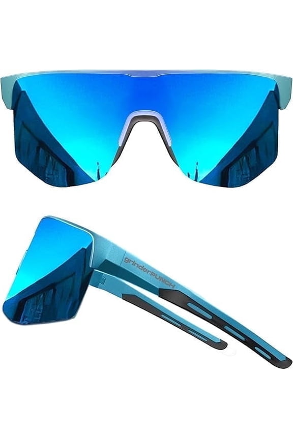 Running and Baseball Sport Sunglasses for Men and Women, UV400 Protection - Blue