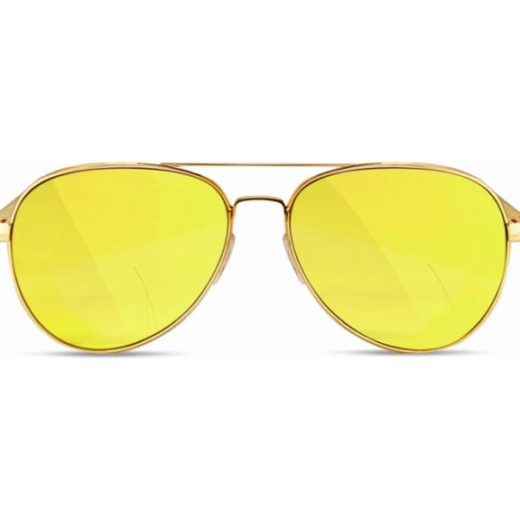 Grinderpunch Night Vision Yellow Lens Aviator Glasses Anti Glare Driving Sun Glasses Polarized