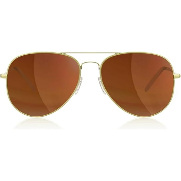 grinderPUNCH Unisex Aviator Sunglasses | Fashionable & Lightweight Frame Suits All Face Shapes | 100% UV Protection