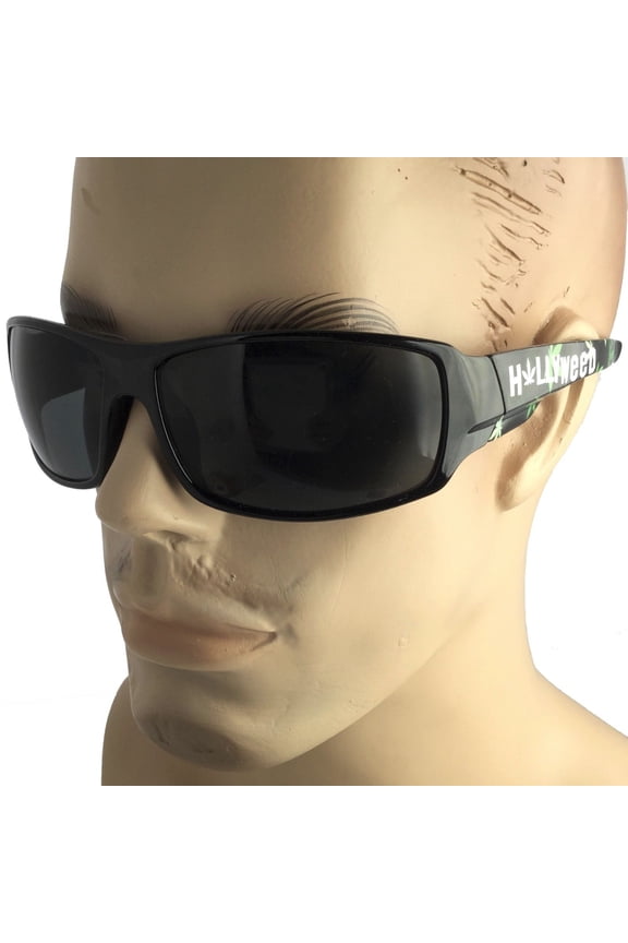 Unisex Hollyweed Gangster Locs Adult Sunglasses Hardcore Shades Wrap Black