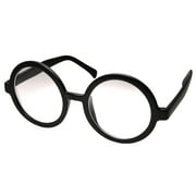 grinderPUNCH Vintage Inspired Round Oversized Clear Lens Fashion Eye Glasses