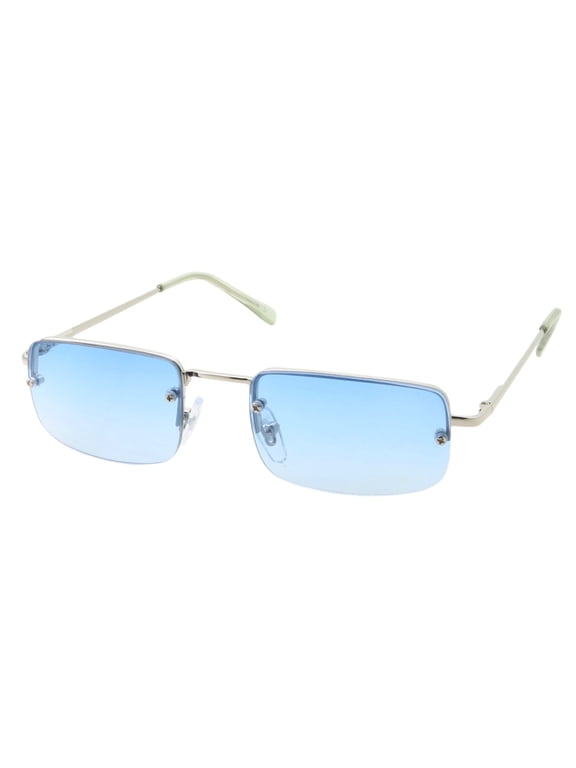 Vintage-Style Rimless Small Sunglasses Clear Eyewear for Men and Women